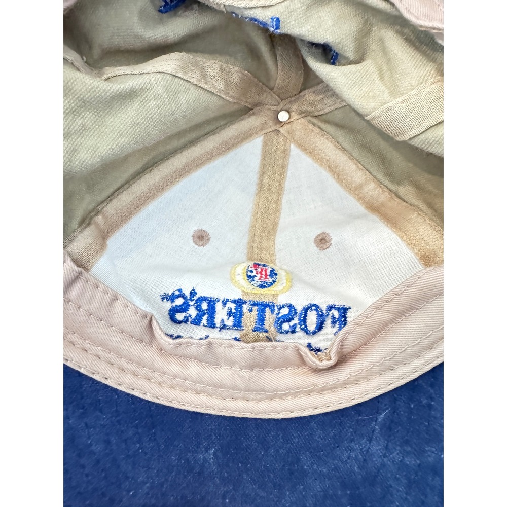Vintage Fosters Beer Hat Acme Apparel Tan Blue Kickin Aus Strapback Cap Mens - Picture 7 of 7